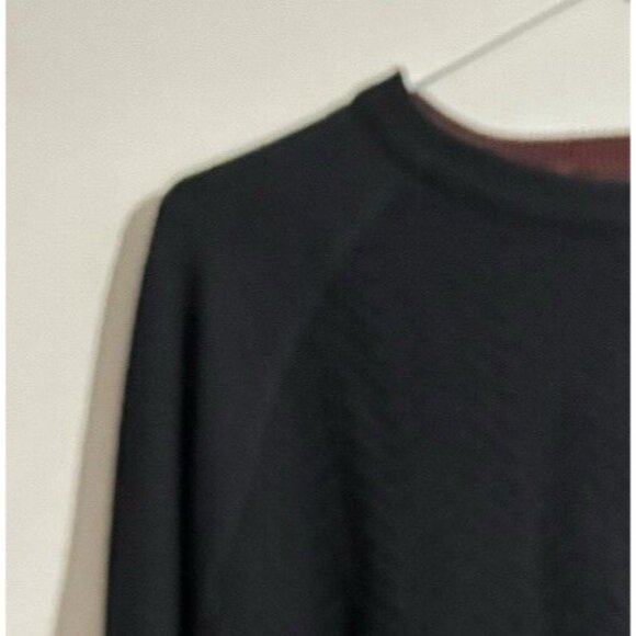 Vtg Silk Blend Sweater Black Knit Blouse Dress Shirt Top Long Sleeve Medium - Picture 2 of 8